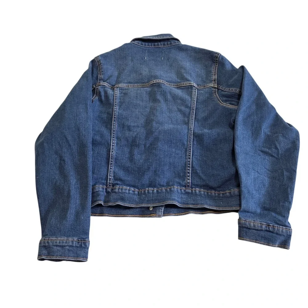 Old Navy Shasta Denim Stretch Trucker Jacket XL 14-16 Blue Medium Wash